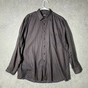 Vintage KENNETH GORDON Button Down Shirt L Mens Long Sleeve 100% Imported Cotton